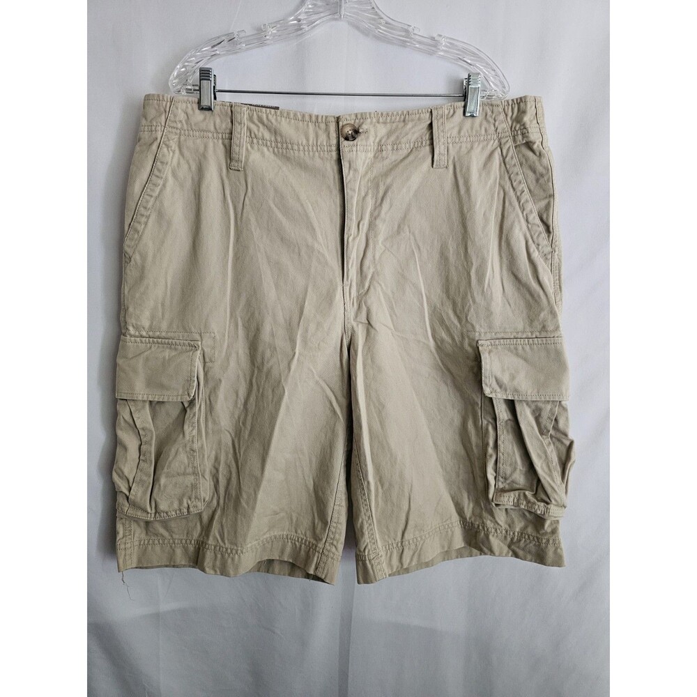 Foot Locker Classic Cargo Shorts Mens 38 Khaki Tan Cotton Utility Pockets